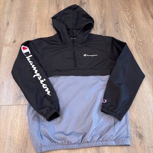 Champion Women’s Colorblock Vented 1/4 Zip Hooded Windbreaker Jacket Size S